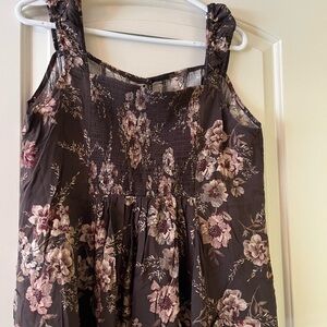 Torrid Grey Floral Peplum Corset Top